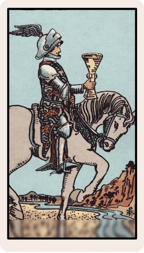 Caballero de Copas, carta del tarot Rider-Waite