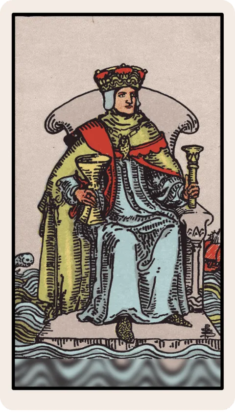 Rey de Copas, carta del tarot Rider-Waite