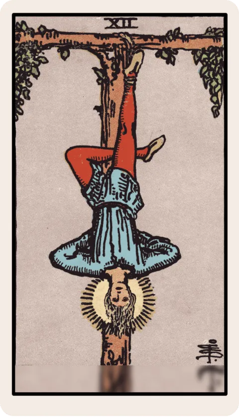 El Colgado, carta del tarot Rider-Waite