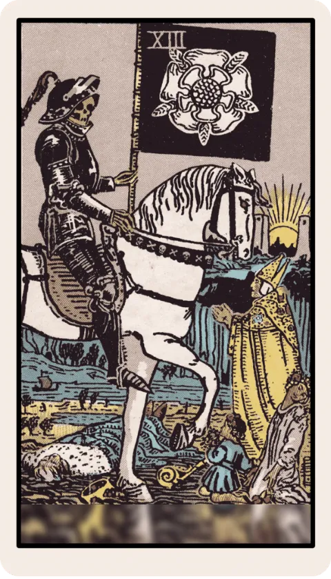 La Muerte, carta del tarot Rider-Waite