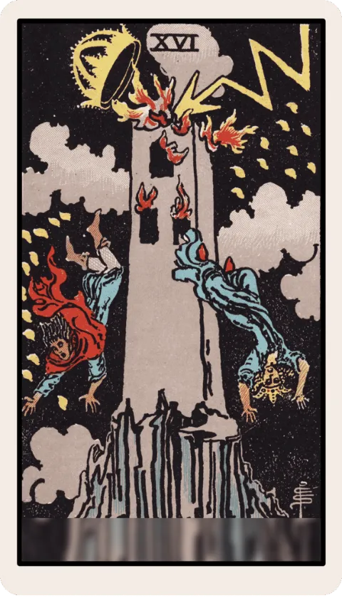 La Torre, carta del tarot Rider-Waite