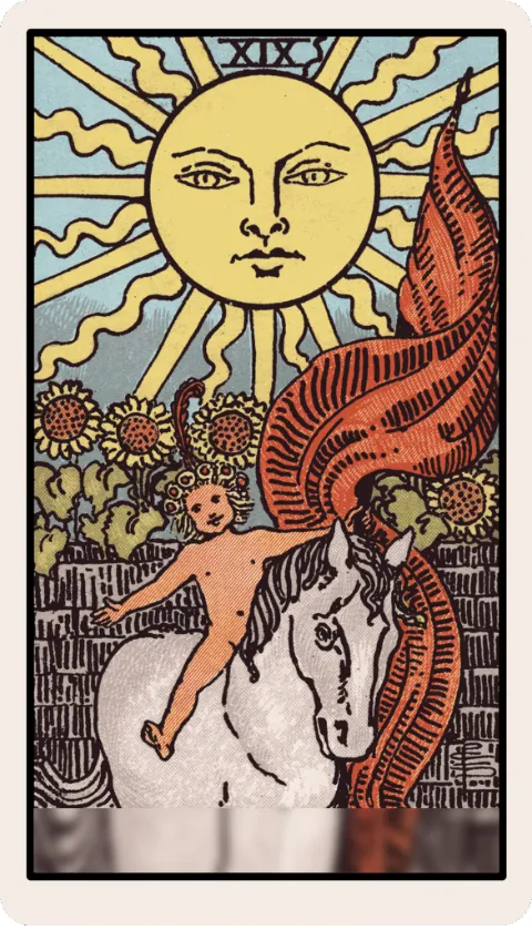 El Sol, carta del tarot Rider-Waite