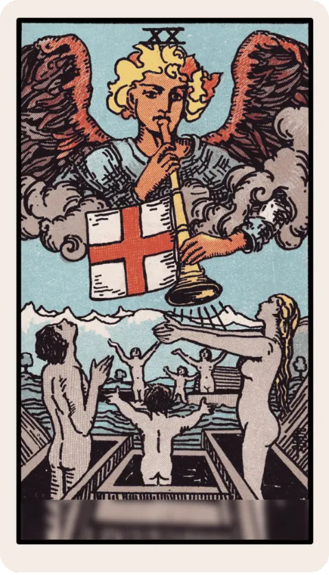 El Juicio, carta del tarot Rider-Waite