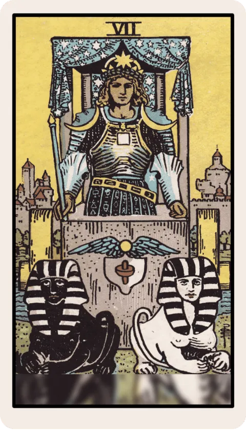 El Carro, carta del tarot Rider-Waite