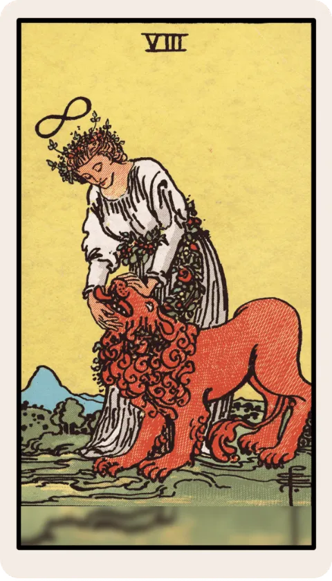 Strength, Rider-Waite tarot card
