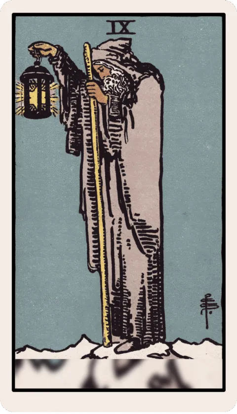 El Ermitaño, carta del tarot Rider-Waite