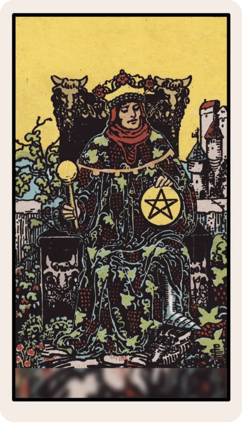 Rey de Oros, carta del tarot Rider-Waite