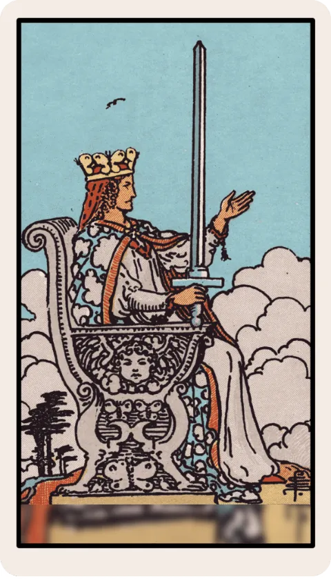 Queen of Swords, Rider-Waite tarot card